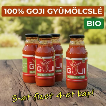 3+1db 100% Goji Gyümölcslé Bio Nektár 300 ml