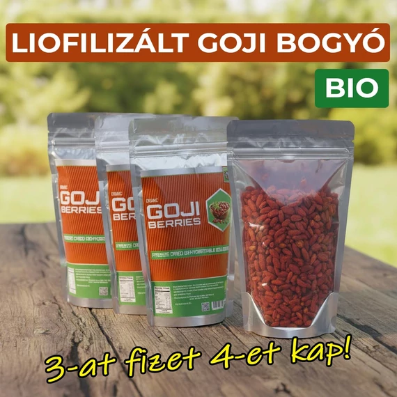3+1db LIOFILIZÁLT BIO GOJI BOGYÓ (4x100g)